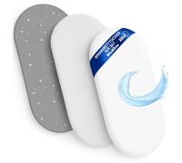 Sábanas Ajustables para Cochecito de bebé Juego de 3: 40x80 cm - 2 sábanas + 1 Protector de colchón Impermeable - Accesorios para Cuna de bebé y minicuna 40 x 80