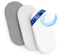 Sábanas Ajustables para Cochecito de bebé Juego de 3: 75 x 35 cm - 2 sábanas + 1 Protector de colchón Impermeable - Accesorios para Cuna de bebé y minicuna Galaxia