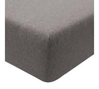 Sábanas bajeras 100% algodón - Sábanas de Jersey Melange Burn Taupe, Individual