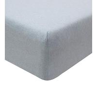 Sábanas bajeras 100% algodón, sábanas de Jersey Melange, Plateadas, Individuales