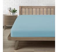 Sabanas Bajeras 180x200, Sabanas Cama 180 Microfibra Suave Cómoda y Transpirable,para colchón de 15-30 cm de Altura Celeste