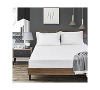 Sabanas Bajeras Ajustable Colchones Individual Doble Super King Algodón Transpirable Sábana Bajera Para Colchón De Hasta 45cm De Altura En Muchos Tamaños Y Colores ( Color : White , Size : 150x190+45