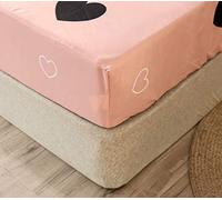 Sábanas Bajeras Ajustables 100% Microfibra Sábana Coralina Bajera 180x200 cm-Sábanas Infantiles con Elásticos, Adecuada para Un Colchón con Una Altura de 25-30cm (Rosa)