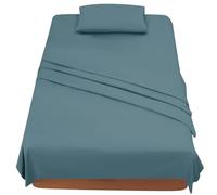 Sabanas Cama 90 - Juego Sábanas 3 Piezas - Sábanas Bajera Ajustable - Encimera - 1 Funda de Almohada 50x80 (Cama 90-90x190/200 cm, Verde)