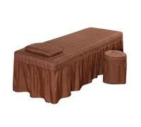 Sabanas Camilla Masaje Sábana de cama for salón de belleza, colchón acolchado grueso, falda de cama de belleza, colcha con agujero for la cara, cubierta de cama de SPA for masaje corporal(5,2Pcs pillo