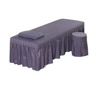 Sabanas Camilla Masaje Sábana de cama for salón de belleza, colchón acolchado grueso, falda de cama de belleza, colcha con agujero for la cara, cubierta de cama de SPA for masaje corporal(6,190cm x 80