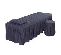 Sabanas Camilla Masaje Sábana de cama for salón de belleza, colchón acolchado grueso, falda de cama de belleza, colcha con agujero for la cara, cubierta de cama de SPA for masaje corporal(2,2Pcs pillo
