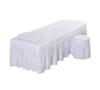 Sabanas Camilla Masaje Sábana de cama for salón de belleza, colchón acolchado grueso, falda de cama de belleza, colcha con agujero for la cara, cubierta de cama de SPA for masaje corporal(1,2Pcs pillo