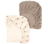 Sabanas Capazo Bebe, Funda Cambiador Bebe, Suaves Y Cómodas, Protector De Colchón para Moisés, Apto para Cambiadores Y Moisés, Sábana Bajera Ajustable de Muselina (Paquete de 2)