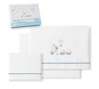 Sábanas coche de paseo Jirafa Bicicleta blanco y petróleo