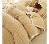 Sabanas Coralina 180-Juego EdredóN De Franela Lisa-Funda NóRdica De Franela, Ropa De Cama Gruesa, CáLida Y Suave para La Piel En Invierno, Manta Disponible En Todas Las Estaciones