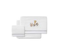 Sábanas Coralina Minicuna Acuarela blanco y gris