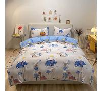 Sabanas Cuna Juego de Funda Nórdica 100% Algodón Natural para Cuna de Bebé 100x135cm + 40x60cm