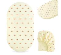 Sabanas Cuna, Sabana Bajera Cuna, Sabanas Capazo Bebe AlgodóN Muselina - 83x43 Cm, Adecuado para Cunas de Viaje, Moisés, Cunas de Bebé y Cochecitos | Transpirable y Cómodo