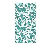 Sábanas de algodón para cuna de bebé, suaves, elásticas, ilustración vectorial, diseño de perro, color cian, unisex, para decoración de guardería, 1 paquete de decoración para cuna de 52 x 28 pulgadas