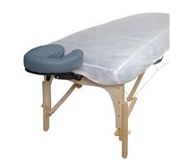 Sábanas de cama ajustables elásticas desechables blancas de 100 quilates para cubrir la mesa de masaje, silla facial, spa