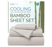 Sábanas de cama tamaño individual, sábanas refrescantes para individual, 100 % rayón derivado de bambú, suave, transpirable y de lujo de hotel, 1 sábana encimera, 1 sábana bajera y 2 fundas de