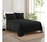 Sábanas de cama tamaño queen, sábanas de lujo transpirables con correas elásticas y seguras en las esquinas integradas, colección 1800 Supreme, juego de sábanas, bolsillo extra profundo, tamaño Queen,
