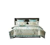 sabanas de Saten Juego de Funda nórdica algodón Jacquard, Juego Ropa Cama Super King Queen, edredón, sábana y Almohada, 4/6/10 Piezas para el hogar, Hotel(200x230cm 10pcs)