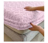 Sabanas De Terciopelo Funda de Cama Jacquard 3D con Estampado de Terciopelo, Funda de colchón, sábana Bajera cálida de Invierno, Protector de colchón Grueso Colcha De Terciopelo(Purple,200x220x30cm)