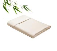 Sábanas encimeras 100% viscosa de bambú, tejido satinado de 400 hilos, tamaño individual, lujosas, suaves y refrescantes para personas que duermen con calor, sedosas y transpirables (beige,