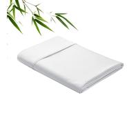 Sábanas encimeras 100% viscosa de bambú, tejido satinado de 400 hilos, tamaño Queen, lujosas, suaves y refrescantes para personas que duermen con calor, sedosas y transpirables (blanco, Queen)
