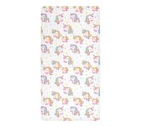 Sábanas impermeables para cuna, cama infantil, diseño de unicornios de dibujos animados
