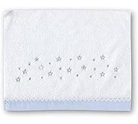 Sabanas Invierno Coralina Minicuna 50 X 80 Extrasuave y Ligera (bajera+encimera+funda almohada) (Estrella blanco azul)