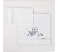 Sábanas marca Bimbi Chic. Modelo Tript.Sab.100% Alg.Cuna 003 Volare 606 20 B/Gris