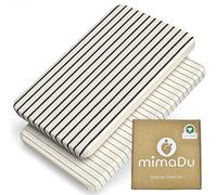 Sábanas MimaDu Minicuna 50x80 - Bajera, Protector y Sábanas para Cuna Colecho 80x53, 80x50, 90x40 cm | Algodón Orgánico 100% (Boho)