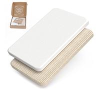 Sábanas mimaDu para Cuna 50 x 90 sábanas minicuna 50x90 sábana Bajera Cuna sábanas minicuna sábanas Hamaca guarderia sábanas para Cuna colecho 90x50, 90x55 cm, 100% algodón orgánico (BioBrown)