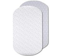 Sábanas Minicuna 100% Algodón - Sabanas Minicuna Compatible con Iora, Tori, Iora Air y Sleepi Mini (60 x 80 cm, Constelación Gris)