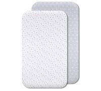 Sábanas Minicuna 100% Algodón - Sabanas Minicuna Compatible con Next to Me, Kinderkraft (83 x 50 cm, Constelación Gris)