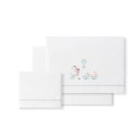 Sábanas minicuna Jirafa Bicicleta blanco verde