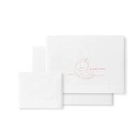 Sábanas minicuna Sweet Moon blanco y rosa
