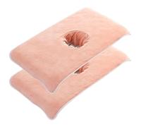Sábanas para camilla de masaje funda de microfibra con orificio facial 2 unidades 40 x 80 cm suave y agradable para la piel absorbente de agua para belleza color naranja