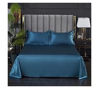 Sabanas Saten Sábana de 1 Pieza for Verano, sábanas Superiores de Tela Fresca de Hielo, sábana Plana Lisa de satén for Ropa de Cama Doble (sin Funda de Almohada)(Balilan,250x230cm 98x90inch)