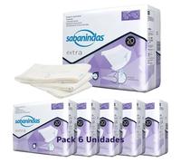SABANINDAS - Pack 6 Unidades - Protectores de Cama Desechables Extra, 80 x 180 cm