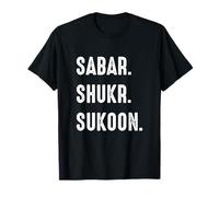 Sabar Shukr Sukoon - Islam Musulmán Árabe Ramadán Islámico Camiseta