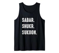 Sabar Shukr Sukoon - Islam Musulmán Árabe Ramadán Islámico Camiseta sin Mangas