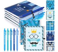 Sabary 20 Sets Fathers Day Gift Bible Verse Notebooks Bulk with Notes Pens Man of God Gift for Church Pastor Gadget Stuffers Husband Fathers Day Party Decoration Favors(Cute)