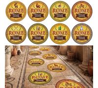 Sabary 8 calcomanías redondas de VBS para suelo de 7.8 pulgadas 2026 de la antigua Roma 2026, calcomanías para vacaciones, Biblia, escuela, decoración temática romana para iglesia, pasillo, Biblia