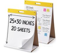 Sabary Tabletop Easel Pad, Great for Virtual Teachers and Students, 25 x 30 Inches, 30 Sheets, Pad, 2 Pads, Flip Chart Paper, Teacher Anchor Chart