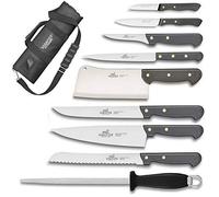 Sabatier Cuisine de Hoy - Maletín de cocina con 8 cuchillos de cocina + 1 rifle de afilar - Fabricado en Francia