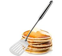 Sabatier - Espátula ranurada de metal grande profesional, acero inoxidable pulido satinado. Herramienta de cocina fuerte. Voltea y sirve hamburguesas, huevos y panqueques, apto para lavavajillas