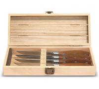 Sabatier Trompette Estuche de madera paleta con 4 cuchillos de carne Madera