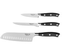 Sabatier Trompette Juego de 3 cuchillos de cocina Negro