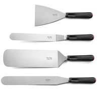 Sabatier Trompette Juego de 4 espátulas de cocina de acero X30Cr13, negras