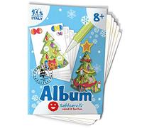 Sabbiarelli Sand-it For Fun - Álbum Árbol de Navidad 3D - Crea una Decoración Navideña Tridimensional para Colorear con Arena de Colores (no incluida), para Niños a Partir de 8 Años