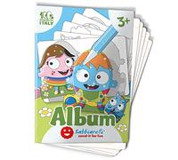 Sabbiarelli Sand-it For Fun - Álbum Búsqueda de Huevos: 5 Hojas Adhesivas A5 para Sand Art con 10 Huevos de Pascua A6 para Colorear con Arena de Colores (NO INCLUIDA) - Manualidades de Pascua 3+